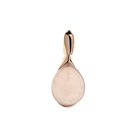 Silver pendant with rose quartz 