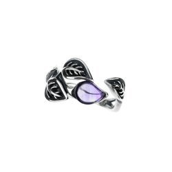 Silver ring with amethyst