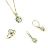 Gold earrings with green amethyst