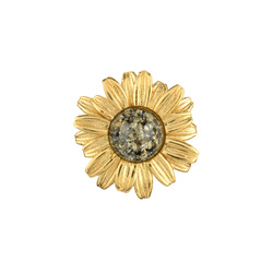 Silver pendant with amber - Margaret