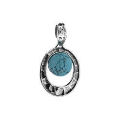 Silver pendant with turquoise