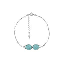 Silver bracelet with turquoise