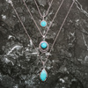 Silver pendant with turquoise