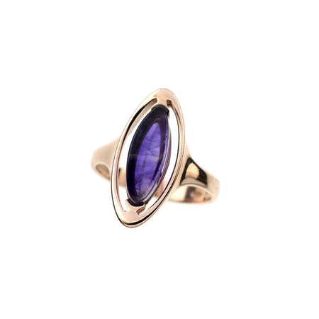 Silver ring with amethyst