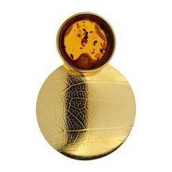 Silver pendant with amber