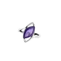 Silver ring with amethyst