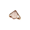 Silver ring with rose quartz