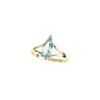 Gold ring with blue topaz