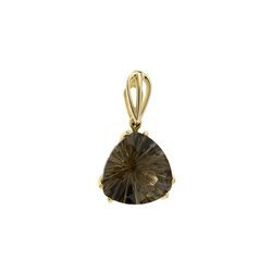 Gold pendant with smoky quartz