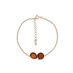 Silver bracelet with amber