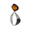 Silver pendant with amber