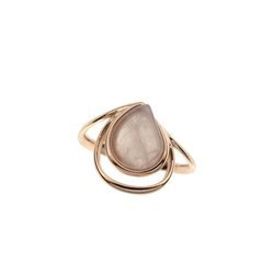 Silver ring with rose quartz