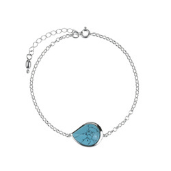 Silver bracelet with turquoise