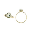 Gold ring with green amethyst