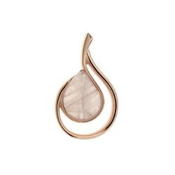 Silver pendant with rose quartz