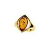 Silver ring with amber